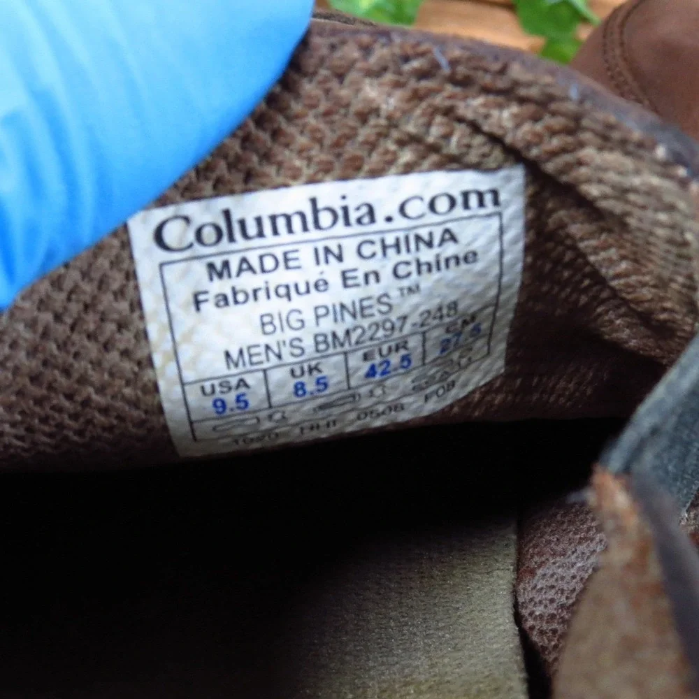 Columbia Big Pines Men Slip On Loafer Shoes Sz 9.5 Outdoor Walking Brown Leather